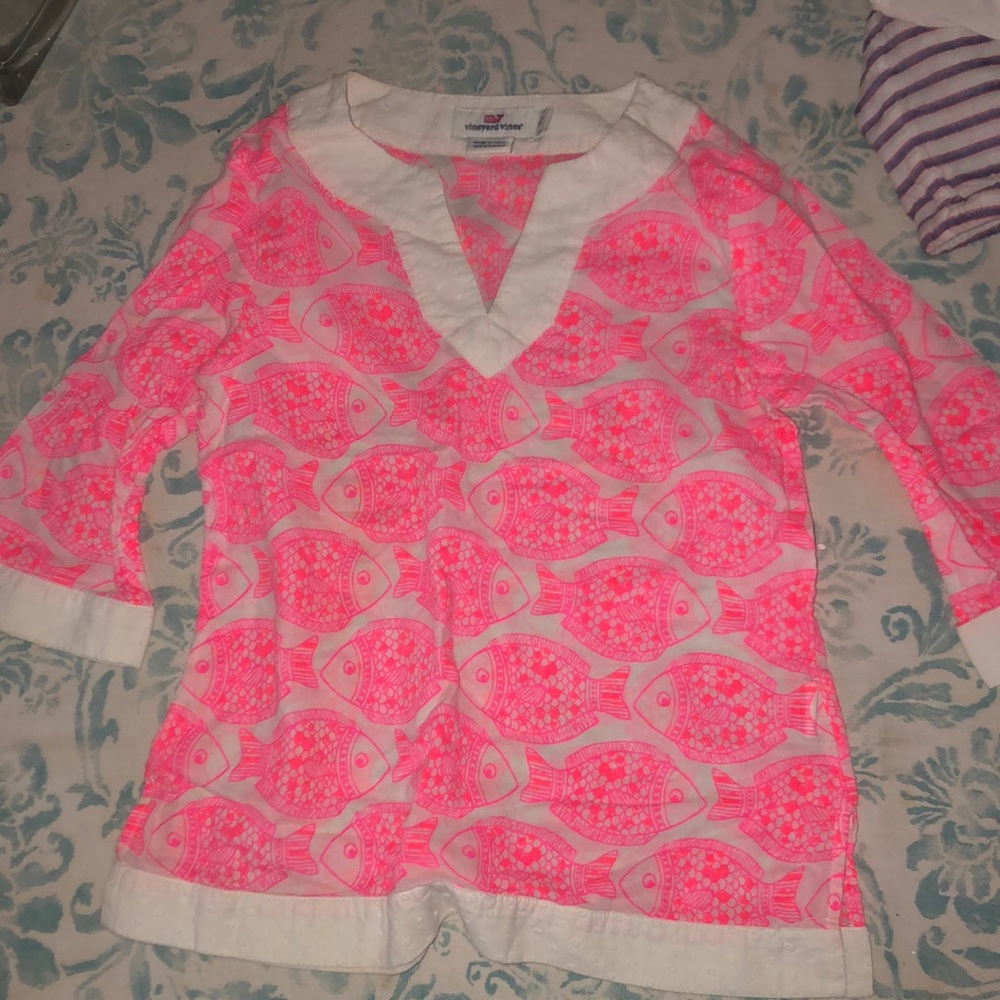 Vineyard Vines Pink Beach cover up